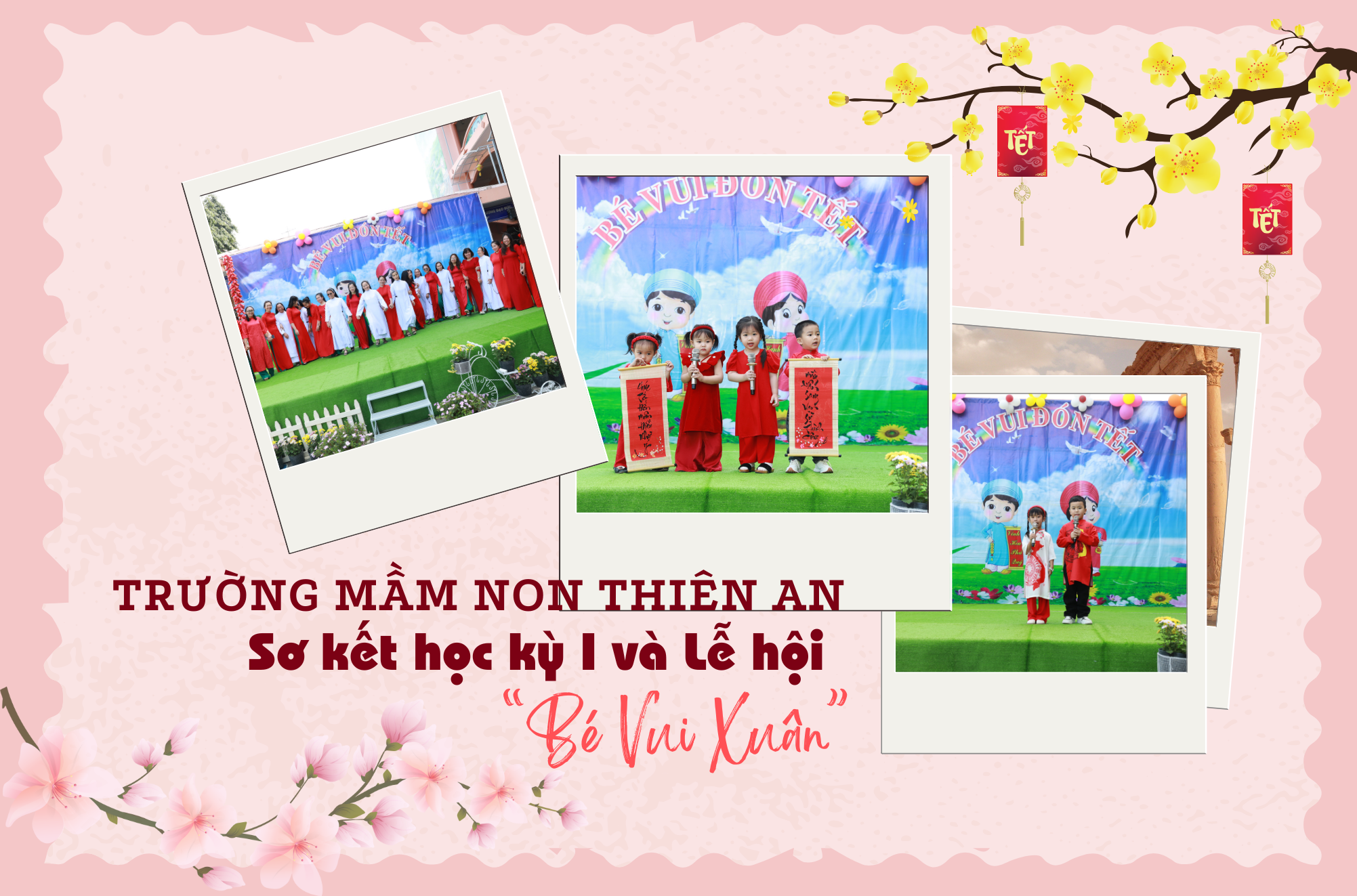 Trường MN Thiên An sơ kết học kỳ I và Lễ hội "Bé Vui Xuân"