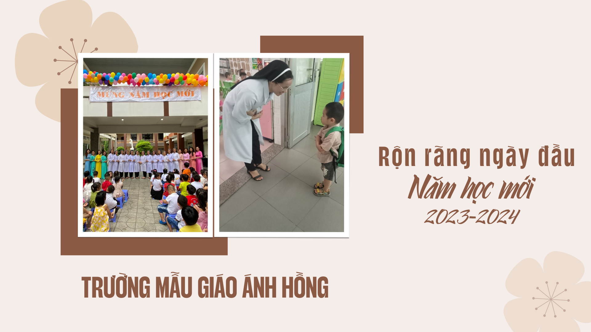 Rộn ràng ngày đầu năm học mới tại trường Mẫu giáo Ánh Hồng