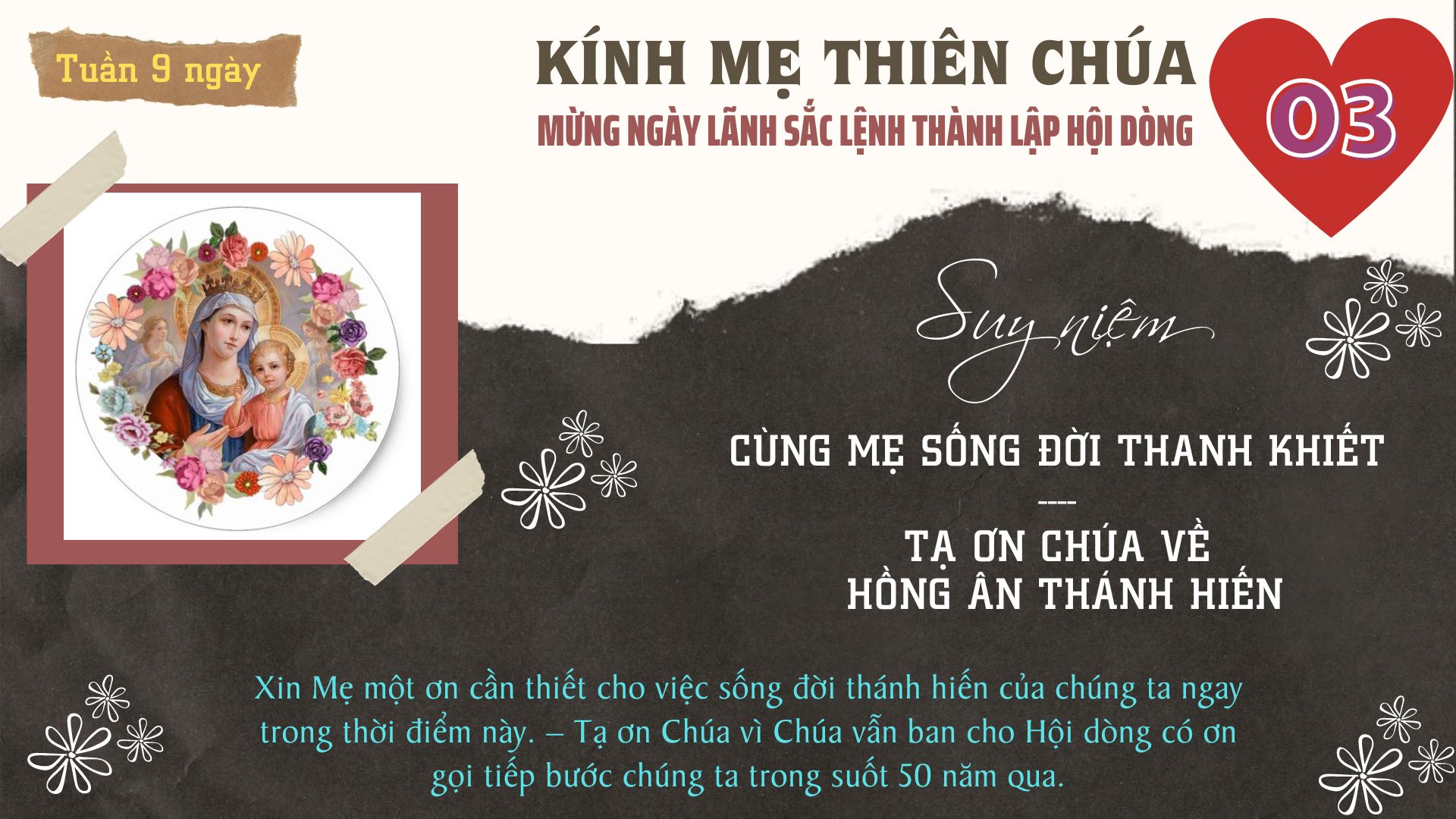 3-Cùng MẸ sống đời thanh khiết - Tạ ơn về Hồng ân thánh hiến