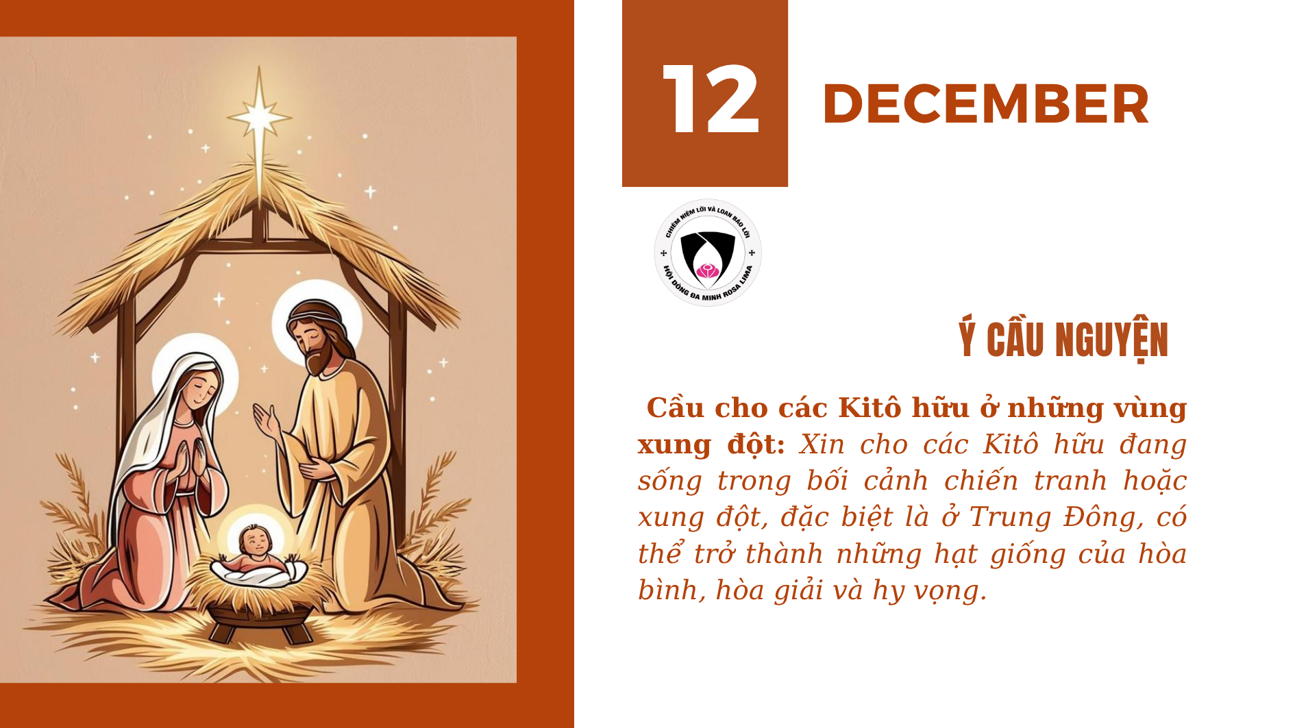 Lịch phụng vụ tháng 12/2025